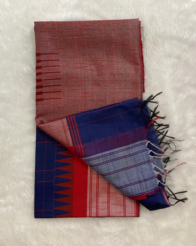 Manasa - The Semi Raw Silk Saree in Temple Border 18911