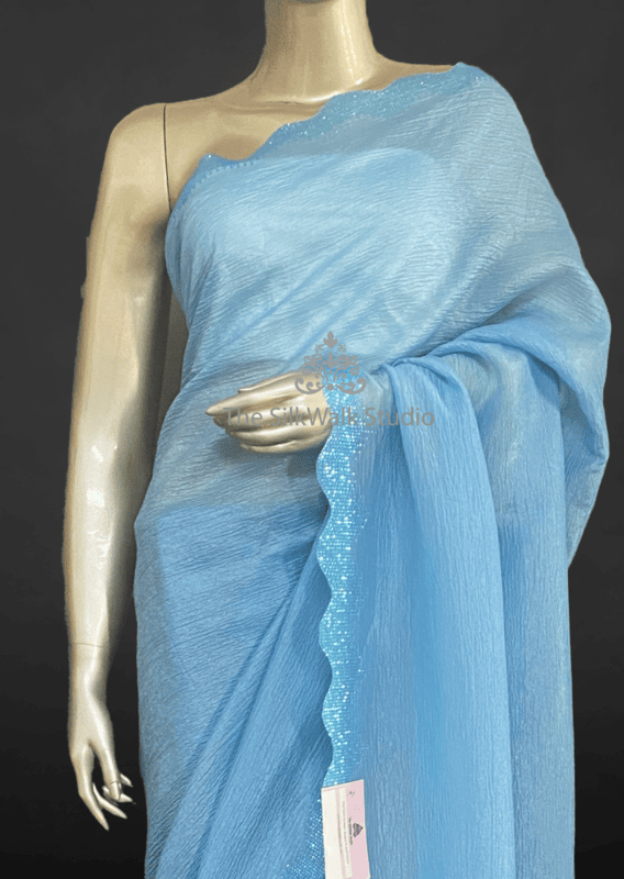 Rachel - The Crush Organza Saree in Crystal Work SWS219
