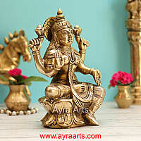 Brass Lakshmi Devi Idol - 8 Inch Height