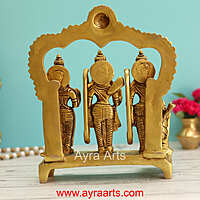Pure Brass Ram Darbar Perfect for Your Mandir and Decor - 8.5 Inch Height
