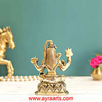 Brass Shiva Idol - 5.8 Inch Height