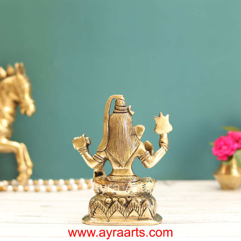 Brass Shiva Idol - 5.8 Inch Height