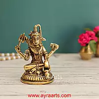 Brass Shiva Idol - 4.8 Inch Height