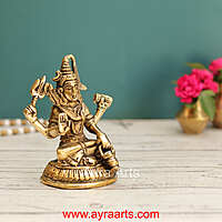 Brass Shiva Idol - 4.8 Inch Height