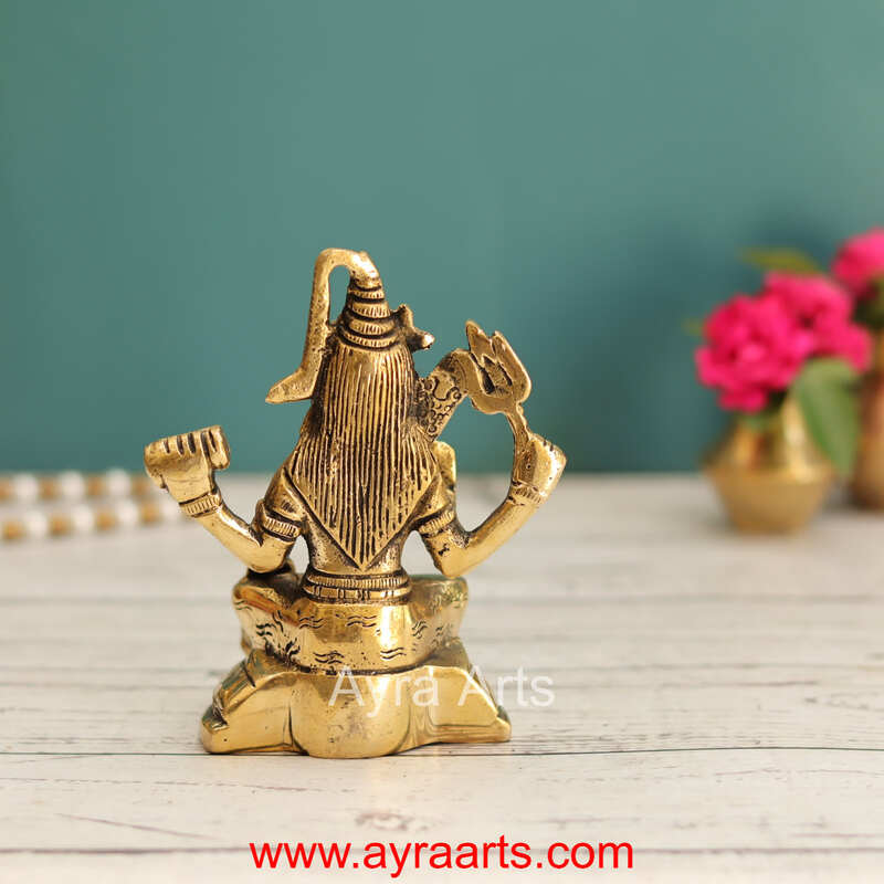 Brass Shiva Idol - 4.8 Inch Height