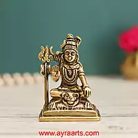 Brass Shiva Idol - 3 Inch Height