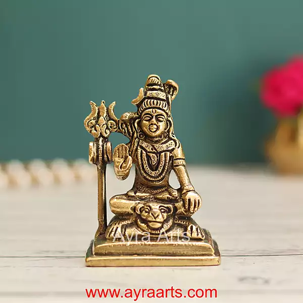 Brass Shiva Idol - 3 Inch Height