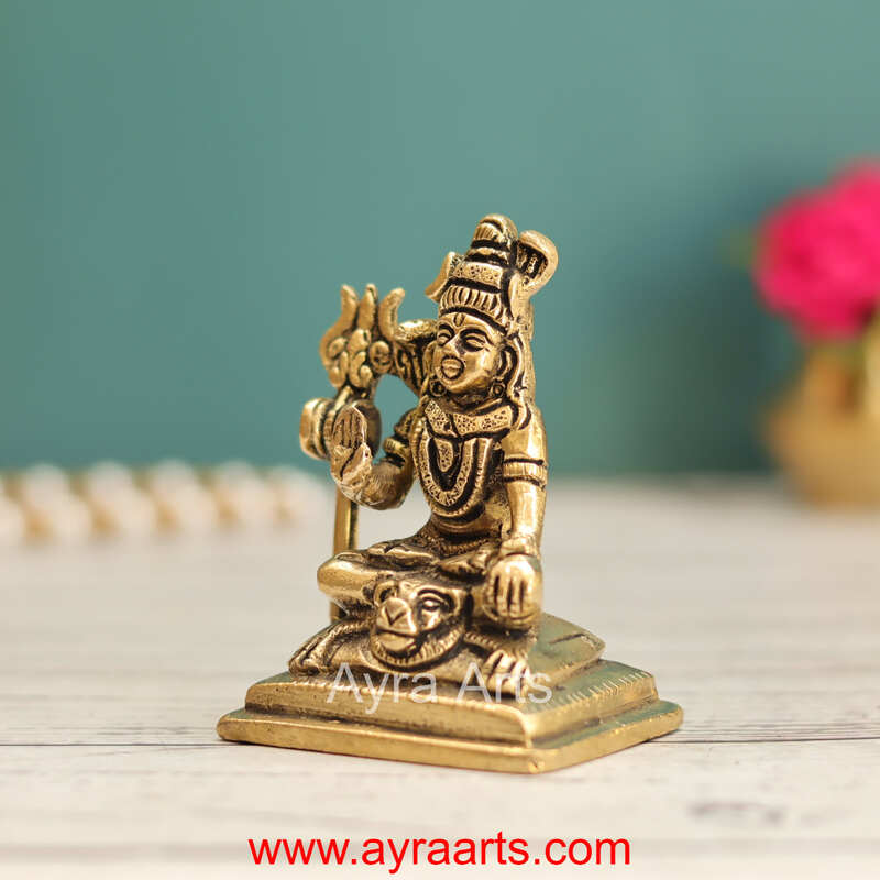 Brass Shiva Idol - 3 Inch Height