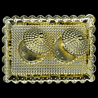 Small Rectangle Tray Kumkum Gold