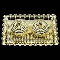 Small Rectangle Tray Kumkum Gold
