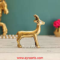 Brass Deer Decor Idol - 4.5 Inch Height