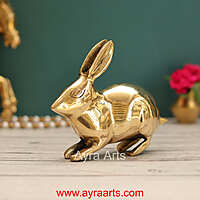 Brass Rabit Decor Idol - 4.8 Inch Height