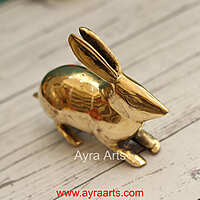 Brass Rabit Decor Idol - 4.8 Inch Height