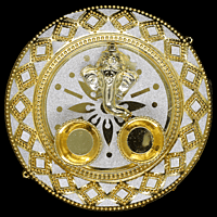 Ganesha Kumkum Plate Silver Ganesha Kumkum Plate Silver