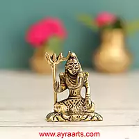 Brass Shiva Idol - 2 Inch Height