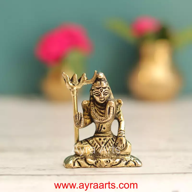 Brass Shiva Idol - 2 Inch Height