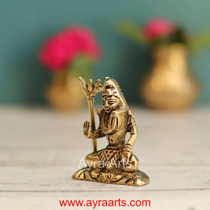 Brass Shiva Idol - 2 Inch Height