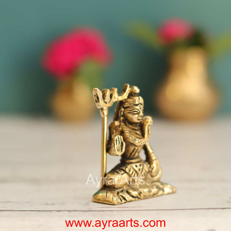 Brass Shiva Idol - 2 Inch Height