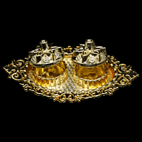 Small Oval Tray Kumkum Gold Small Oval Tray Kumkum Gold