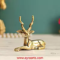 Brass Deer Decor Idol - 3.5 Inch Height