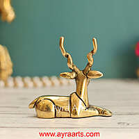 Brass Deer Decor Idol - 3.5 Inch Height