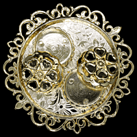 Small Round Designer Tray Kumkum Gold Small Round Designer Tray Kumkum Gold