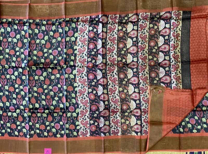 Anushka – Pure Tussar Saree (Kalamkari Style Design) 15211