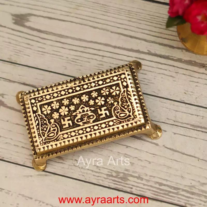 Brass Chowki - 4 Inch Length