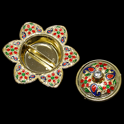 Single Flower KumKum Dibbi