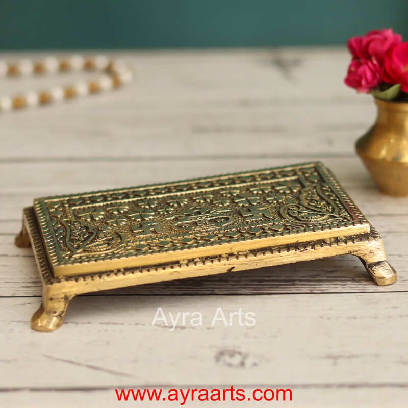 Brass Chowki - 6 Inch Length