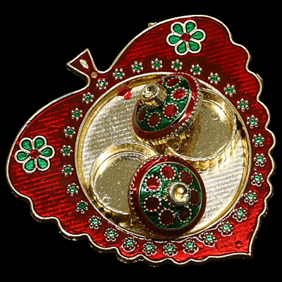 Red Leaf Kumkum Dibbi