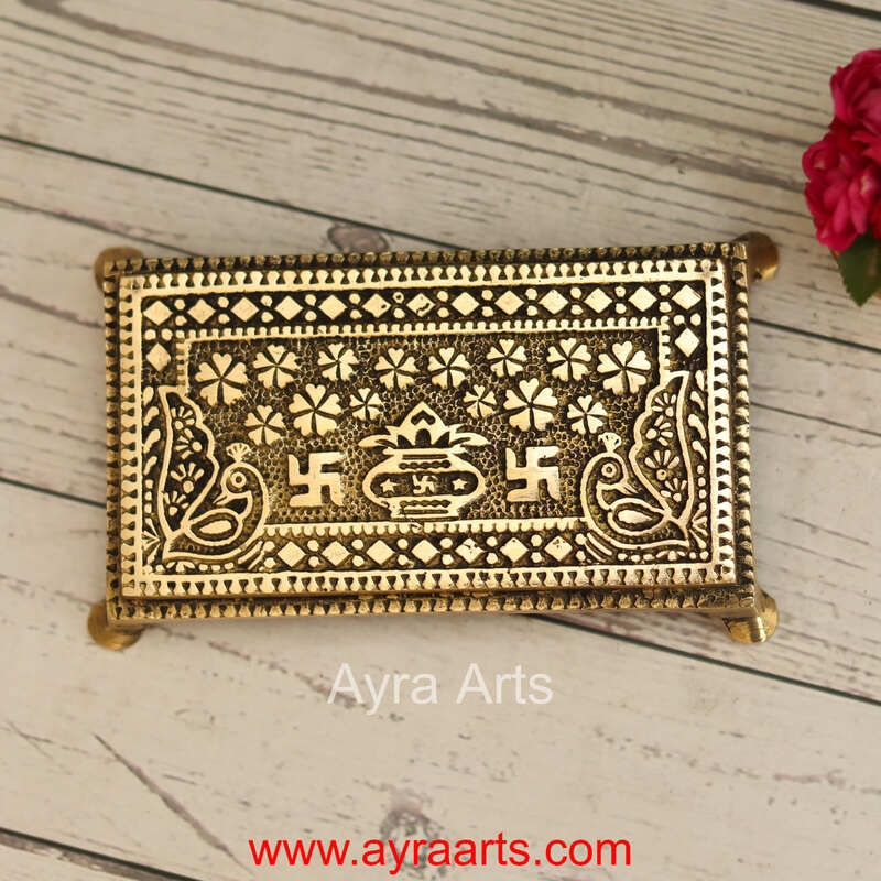 Brass Chowki - 6 Inch Length