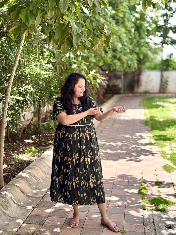 Feeding Dress-Lace-Green