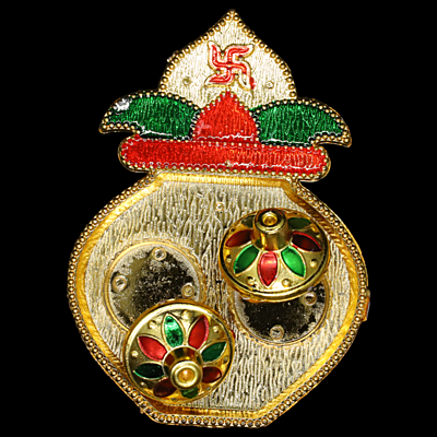 Gold Kalash Kum Kum Dibbi Set
