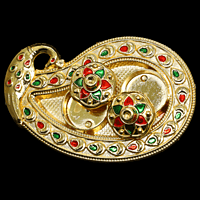 Gold Peacock Kumkum Dibbi Set Gold Peacock Kumkum Dibbi Set