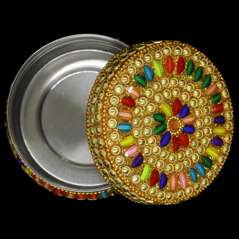 Handcrafted Multi Colour Tiffen Box