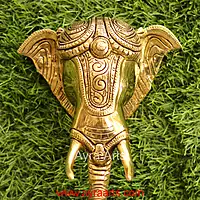 Brass Elephant Wall Hanging With Bell - 5.5 Inch Lenght