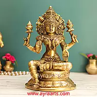 Brass Lakshmi Devi Idol - 10 Inch Height