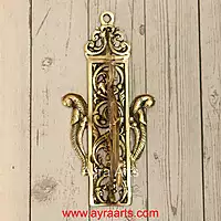 Brass Peacock Wall Bracket - 10 Inch Height