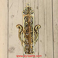 Brass Peacock Wall Bracket - 10 Inch Height