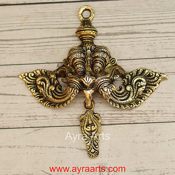 Brass Wall Hanging Yali - 7 Inch Length