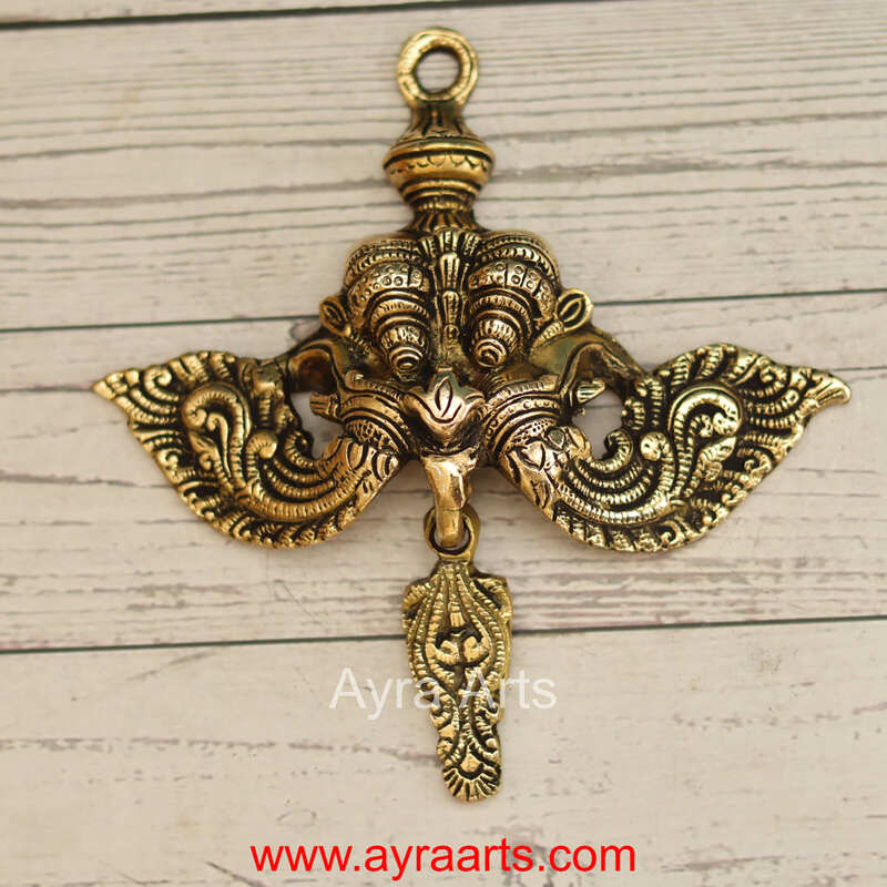 Brass Wall Hanging Yali - 7 Inch Length