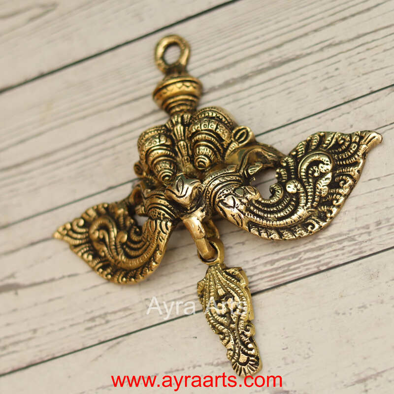 Brass Wall Hanging Yali - 7 Inch Length