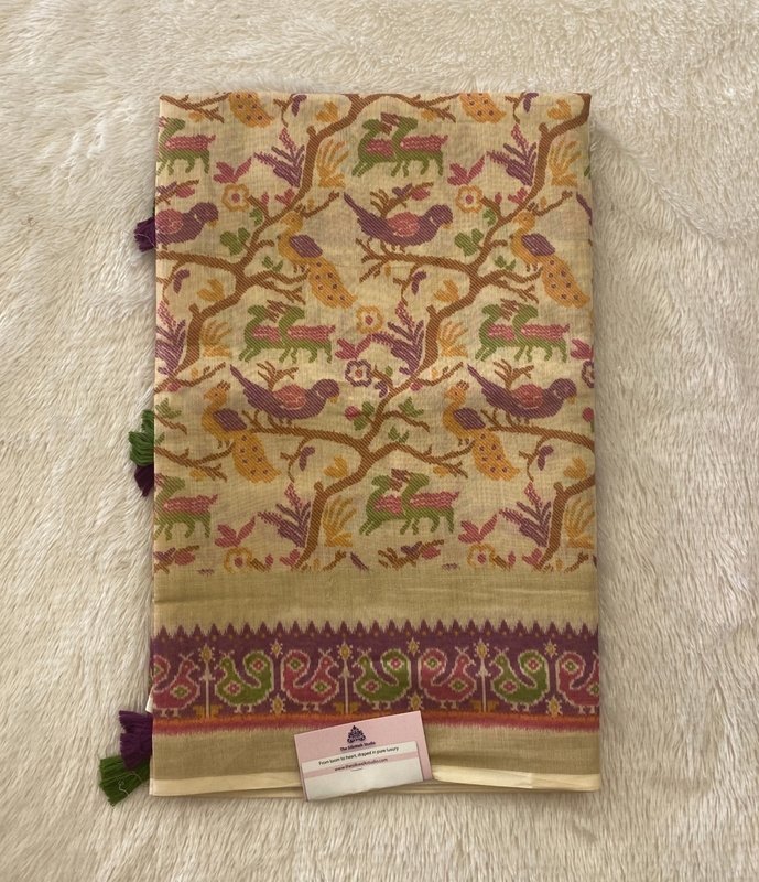 Vidhya – The Tussar Saree with Ikkat Border SWS231