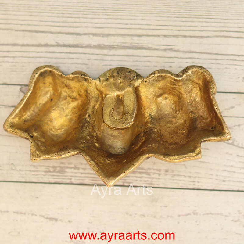 Brass Hanuman Panchamukha Wall Hanging - 6.8 Inch Lenght