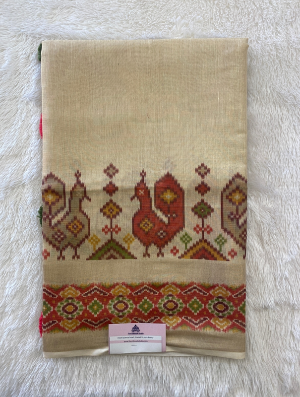 Vidhya – The Tussar Saree with Ikkat Border SWS230