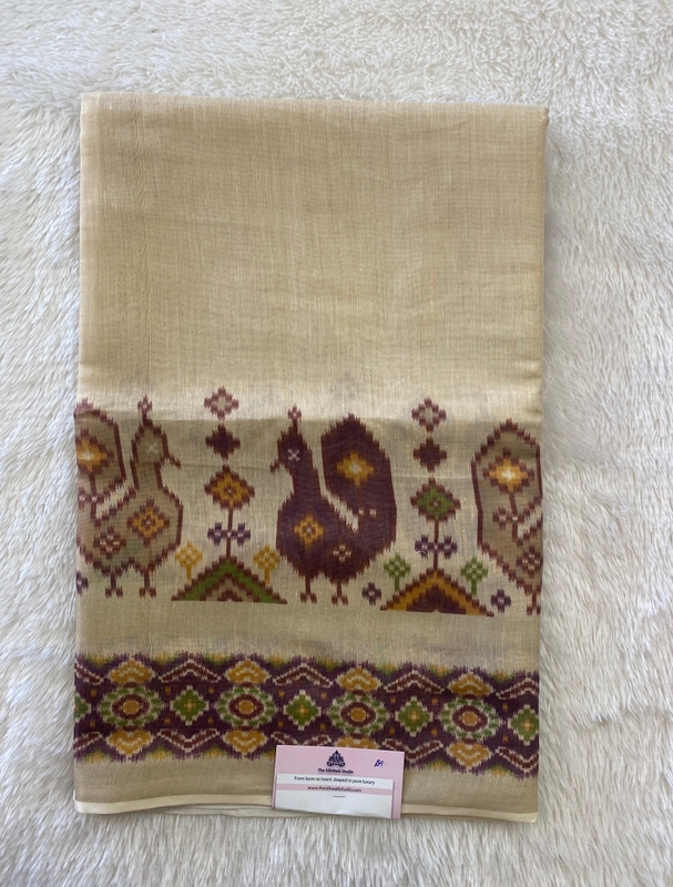 Vidhya – The Tussar Saree with Ikkat Border SWS230