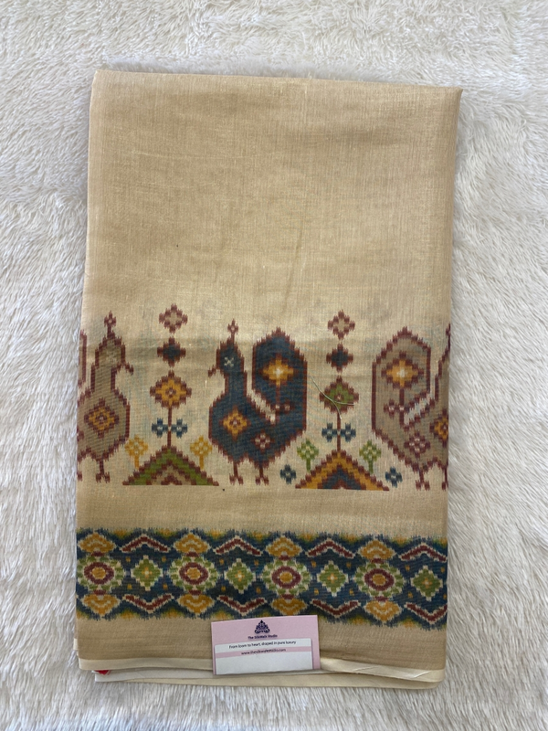 Vidhya – The Tussar Saree with Ikkat Border SWS230