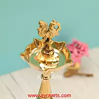 Traditional Brass Surya Deep Panchmukhi Peacock Deepak 5 Wick Oil Lamp