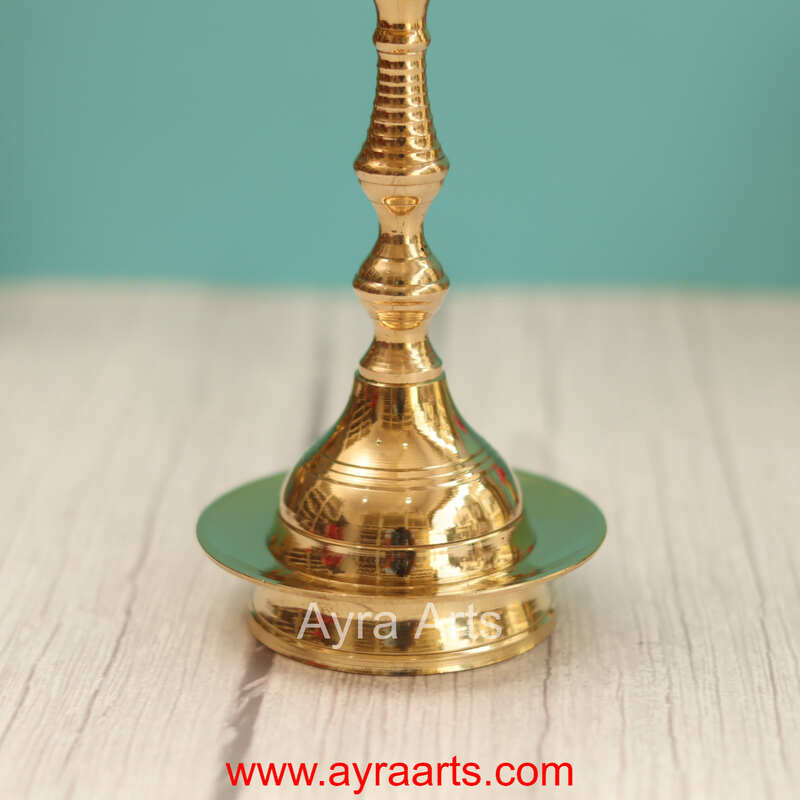 Traditional Brass Kerala Fancy Panchmukhi Peacock More Murga Deepak 5 Wicks Oil Lamp